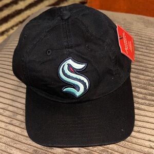 American Needle Seattle Kraken NHL Hockey Black Cap with Embroidered Detail